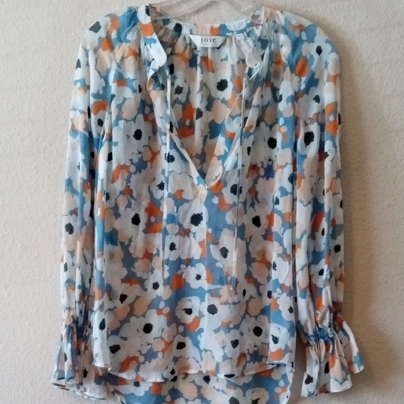 Joie Floral Silk Blouse - Picture 2 of 8
